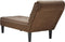 vidaXL - Chaise - longue - met - kussen - en - rechterarmleuning - kunstleer - bruin