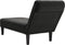vidaXL - Chaise - longue - met - kussen - en - rechterarmleuning - stof - zwart
