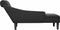 vidaXL - Chaise - longue - met - kussen - en - rechterarmleuning - stof - zwart