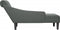 vidaXL - Chaise - longue - met - kussen - en - rechterarmleuning - stof - donkergrijs