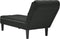 vidaXL - Chaise - longue - met - kussen - en - rechterarmleuning - fluweel - zwart