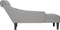 vidaXL - Chaise - longue - met - kussen - en - rechterarmleuning - stof - wolk - grijs