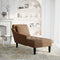 vidaXL - Chaise - longue - met - kussen - en - rechterarmleuning - kunstleer - bruin