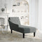 vidaXL - Chaise - longue - met - kussen - en - rechterarmleuning - stof - donkergrijs