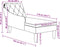 vidaXL - Chaise - longue - met - kussen - en - rechterarmleuning - stof - wolk - grijs