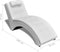 vidaXL - Chaise - longue - met - kussen - kunstleer - wit