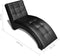 vidaXL - Chaise - longue - met - kussen - kunstleer - zwart