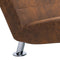 vidaXL - Chaise - longue - met - kussen - kunstsuède - bruin