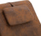 vidaXL - Chaise - longue - met - kussen - kunstsuède - bruin