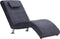 vidaXL - Chaise - longue - met - kussen - kunstsuède - grijs
