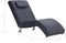 vidaXL - Chaise - longue - met - kussen - kunstsuède - grijs