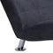 vidaXL - Chaise - longue - met - kussen - kunstsuède - grijs