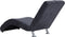 vidaXL - Chaise - longue - met - kussen - kunstsuède - grijs