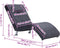 vidaXL - Chaise - longue - met - kussen - kunstsuède - grijs