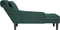 vidaXL - Chaise - longue - met - kussen&rechterarmleuning - fluweel - donkergroen