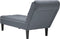 vidaXL - Chaise - longue - met - kussen&rechterarmleuning - fluweel - donkergrijs