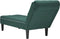 vidaXL - Chaise - longue - met - kussen&rechterarmleuning - fluweel - donkergroen