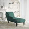 vidaXL - Chaise - longue - met - kussen&rechterarmleuning - fluweel - donkergroen