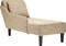 vidaXL - Chaise - longue - met - kussen&rechterarmleuning - kunstleer - lichtgrijs