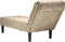 vidaXL - Chaise - longue - met - kussen&rechterarmleuning - kunstleer - lichtgrijs