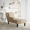 vidaXL - Chaise - longue - met - kussen&rechterarmleuning - kunstleer - lichtgrijs