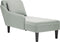 vidaXL - Chaise - longue - met - kussen - & - rechterarmleuning - fluweel - lichtgrijs