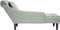 vidaXL - Chaise - longue - met - kussen - & - rechterarmleuning - fluweel - lichtgrijs