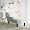 vidaXL - Chaise - longue - met - kussen - & - rechterarmleuning - fluweel - lichtgrijs