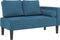 vidaXL - Chaise - longue - met - kussens - fluweel - blauw