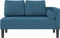 vidaXL - Chaise - longue - met - kussens - fluweel - blauw