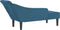 vidaXL - Chaise - longue - met - kussens - fluweel - blauw