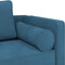 vidaXL - Chaise - longue - met - kussens - fluweel - blauw
