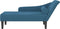 vidaXL - Chaise - longue - met - kussens - fluweel - blauw