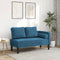 vidaXL - Chaise - longue - met - kussens - fluweel - blauw