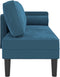 vidaXL - Chaise - longue - met - kussens - fluweel - blauw