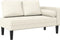 vidaXL - Chaise - longue - met - kussens - fluweel - crèmekleurig