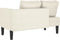 vidaXL - Chaise - longue - met - kussens - fluweel - crèmekleurig