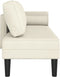 vidaXL - Chaise - longue - met - kussens - fluweel - crèmekleurig