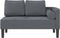 vidaXL - Chaise - longue - met - kussens - fluweel - donkergrijs