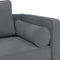 vidaXL - Chaise - longue - met - kussens - fluweel - donkergrijs