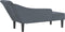 vidaXL - Chaise - longue - met - kussens - fluweel - donkergrijs