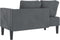 vidaXL - Chaise - longue - met - kussens - fluweel - donkergrijs