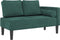 vidaXL - Chaise - longue - met - kussens - fluweel - donkergroen