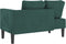 vidaXL - Chaise - longue - met - kussens - fluweel - donkergroen