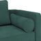 vidaXL - Chaise - longue - met - kussens - fluweel - donkergroen