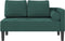 vidaXL - Chaise - longue - met - kussens - fluweel - donkergroen