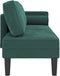 vidaXL - Chaise - longue - met - kussens - fluweel - donkergroen
