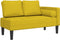 vidaXL - Chaise - longue - met - kussens - fluweel - geel