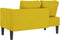 vidaXL - Chaise - longue - met - kussens - fluweel - geel