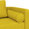 vidaXL - Chaise - longue - met - kussens - fluweel - geel